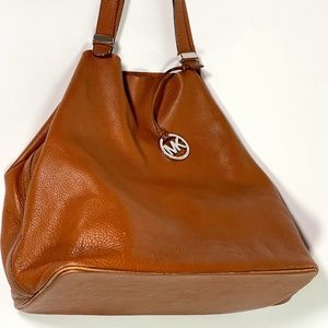 Michael Kors Super Soft Cognac Leather Tote GUC